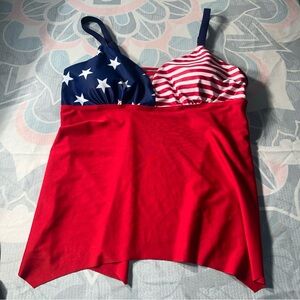 Patriotic Red and Blue Camisole Top